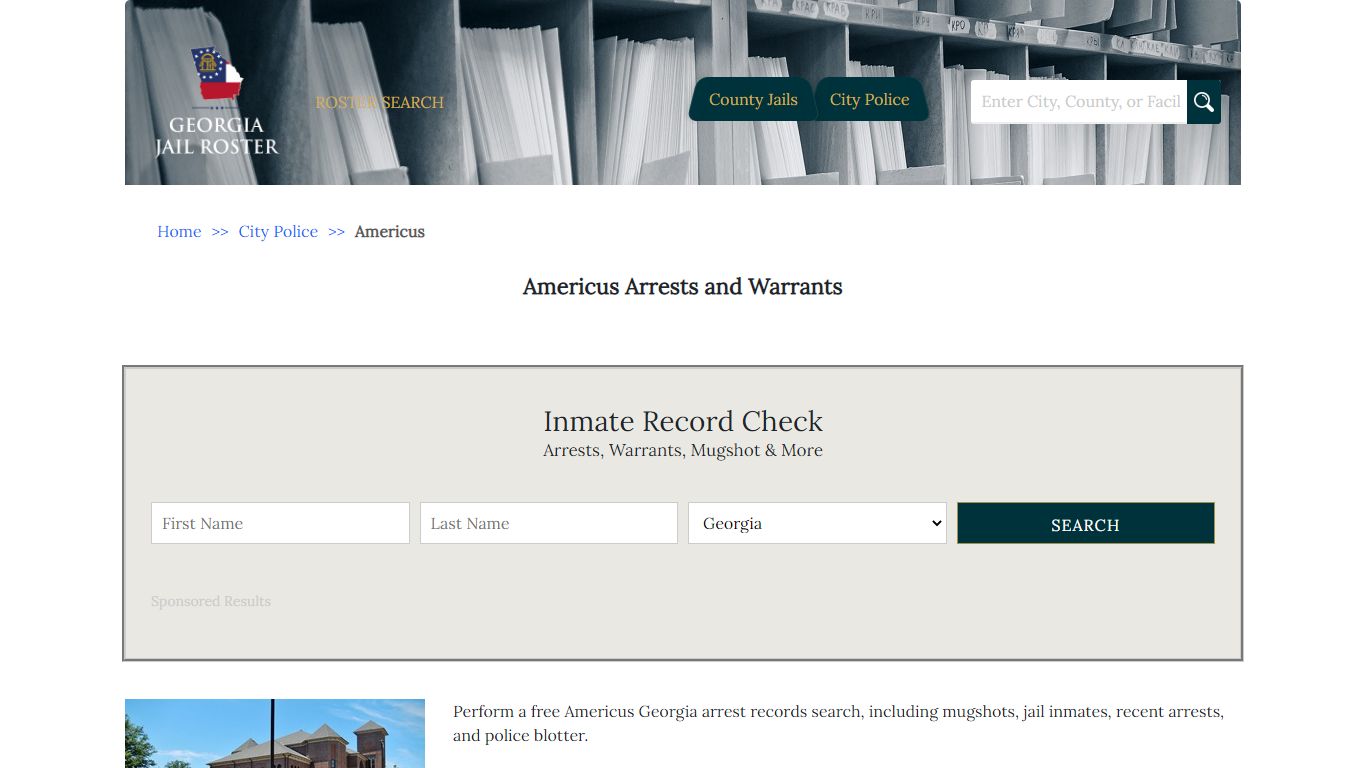 Americus Arrests and Warrants | Georgia Jail Inmate Search