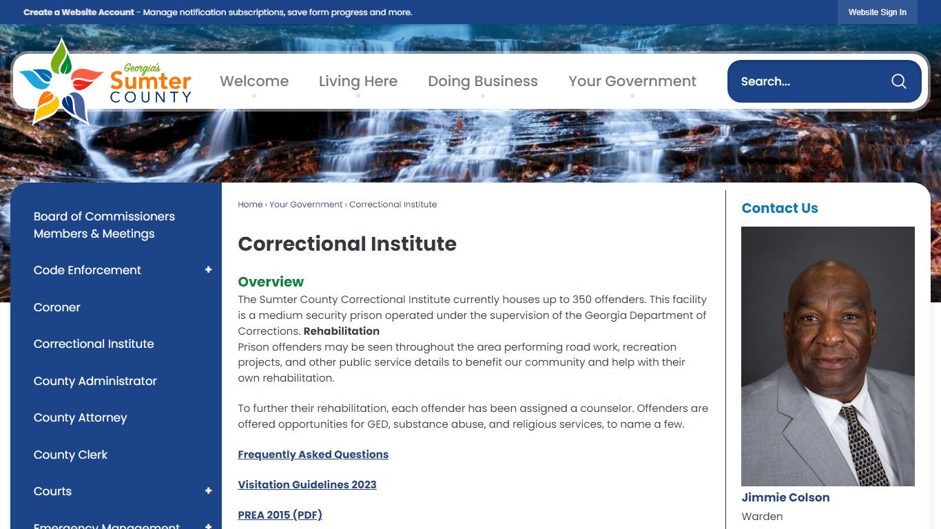Correctional Institute | Sumter County, GA Official Website
